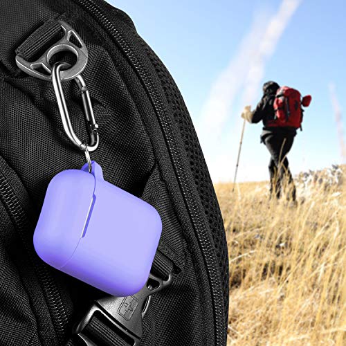 for AirPods 2nd/1st Case Silicone Cover, Lilac | Compatible with Apple AirPods 2nd/1st (2019/2016) Generation with Keychain & Cleaner Kit, Wireless Charging Compatible - color: E1-Lilac
