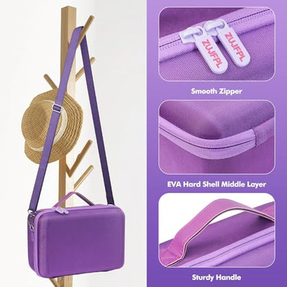 Hard Case for JBL Charge 6/5/4 Bluetooth Speaker – Waterproof Travel Case with Adjustable Shoulder Strap, Durable Protection for On-the-Go Use（Purple） (purple) - color: purple
