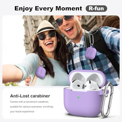 AirPods 4 Case with Cleaner Kit, Full Protective Soft Silicone Cover, Compatible with AirPods 4 Gen, Supports Wireless Charging, Purple, Nature Pattern - color: C Banana Violet