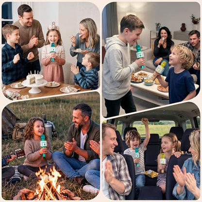 BONAOK Bluetooth Karaoke Microphone, Portable Mic for Adults Kids | Bluetooth 5.0, Echo Mode,Built-in Speaker, SD Card, for iPhone iPad, Handheld,Home Karaoke,Party,Gifts - color: Green