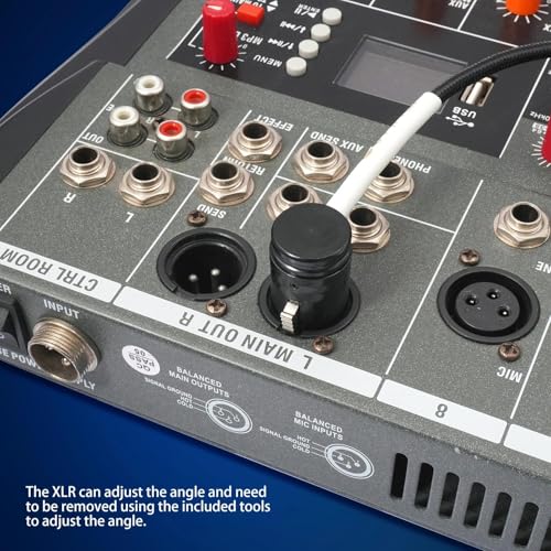 Rotatable Right-Angle XLR to 1/8" Female Cable, Adjustable-Angle Low-Profile XLR Female to 3.5mm Microphone Adapter Connector, 1 FT - color: 35F_XLRF