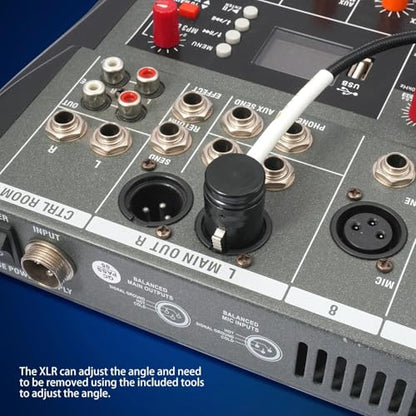 Rotatable Right-Angle XLR to 1/8" Female Cable, Adjustable-Angle Low-Profile XLR Female to 3.5mm Microphone Adapter Connector, 1 FT - color: 35F_XLRF