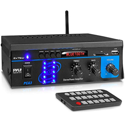 Pyle PCA3 Stereo Power Amplifier, Black, One Size - style: Basic model