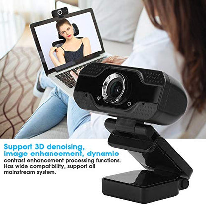 V BESTLIFE Full 1080p Webcam with Microphone for Desktop,USB Online Class Computer Camera,Plug and Play Web Cam Mount Built in Pickup