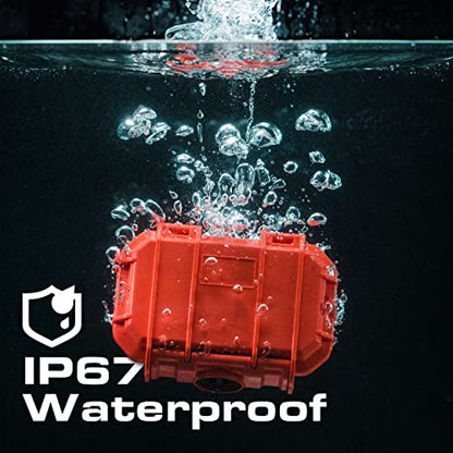 Seahorse 52 Portable Waterproof Dry Box Hard Protective Micro Case - Mil Spec/USA Made / IP67 Waterproof/Lockable - for Earbuds, PLB, IEM, Small Medical Devices, Stash Box (Clear) - color: Blue