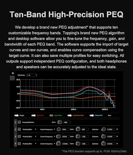 TOPPING DX9 Discrete Fully Balanced 1-Bit DAC & Headphone Amplifier | 131dB DNR | Six-Channel NFCA Module | LDAC Bluetooth 5.1 | Ten-Band PEQ | Hybrid Relay Volume Control (Silver) - color: Silver
