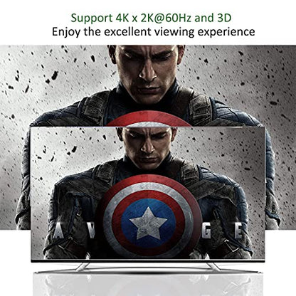 HDMI Splitter 1 in 2 Out, 4K@60Hz HDMI Splitter 1x2 with Audio Extractor 3.5mm Audio Jack + Coaxial + Optical Toslink SPDIF for Xbox, PS4, Blu-ray