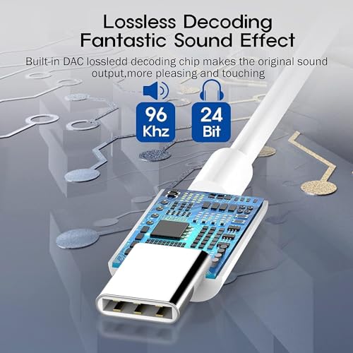 USB Type C to 3.5mm Headphone Jack Adapter 2 Pack | Compatible with iPhone 17 16 15 Pro/Pro Max/Plus, Compatible with Samsung Galaxy S26/S25/S24/S23/S22/S21 Ultra