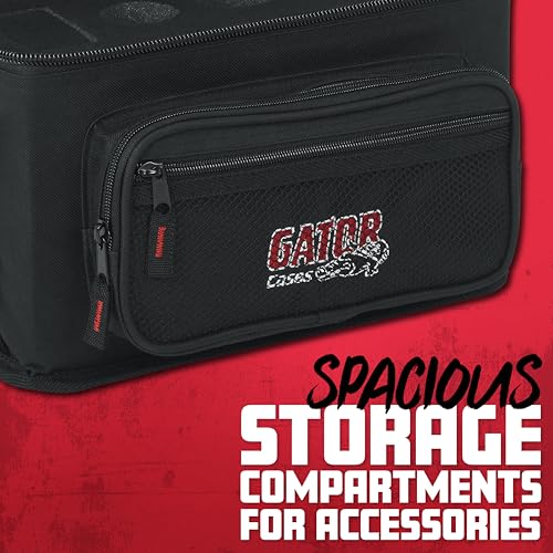 Gator Cases Padded Microphone Carry Bag; Holds up to (4) Wired Microphones. (GM-4) - size: (4) Wired Microphones (Nylon), style: (4) Wired Microphones (Nylon)