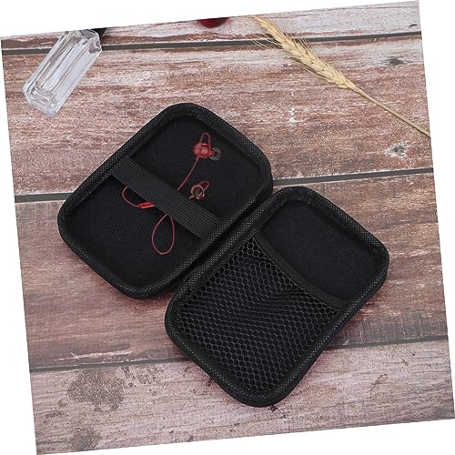 2 Pack EVA Storage Case with Smooth Zipper for Headphone Storage | Black Travel Pouch, Hard Shell Construction, Proper Seal, Outdoor Use, Compact Case for Small Items