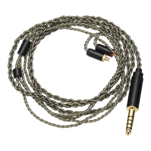 PATIKIL IEM Earphone Cable 1.2M Long Silver-Plated Gray Green (4.4mm MMCX) - color: Gray Green, size: 4.4mm