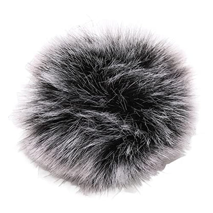 Microphone Windscreen, Foam Microphone Windscreen with Furry Windscreen, Furry Microphone Cover Noise Reduction, Soft Compact Microphone Windscreen Muff for Recording