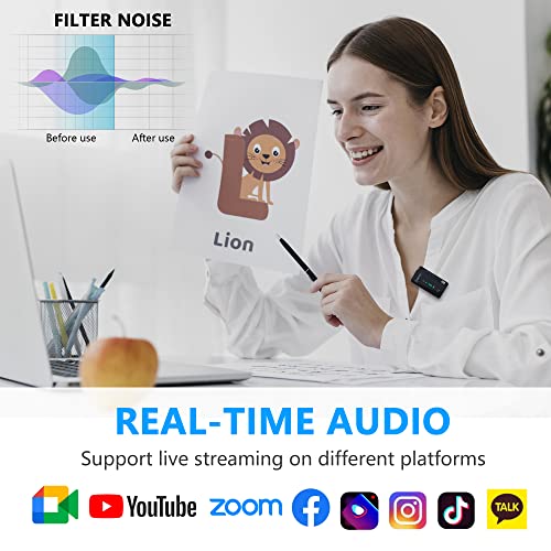 BOYA Wireless Lavalier Microphone, by-XM6 K1 2.4G Compact Professional Lapel Mic with Rechargeable Charging Case for iPhone/iPad/Android/Camera-7HR Battery, 328' Range,LED Display