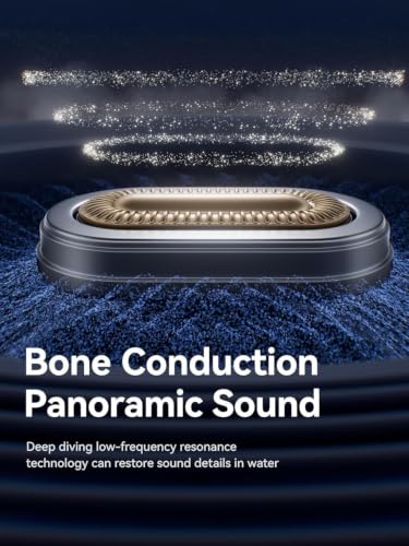 Sanag Swimming Bone Conduction Headphones Earbuds IPX8 Waterproof Underwater 8H Playtime Wireless Bluetooth Earphones with 32GB MP3 for Running Cycling Sport, Black - color: Black