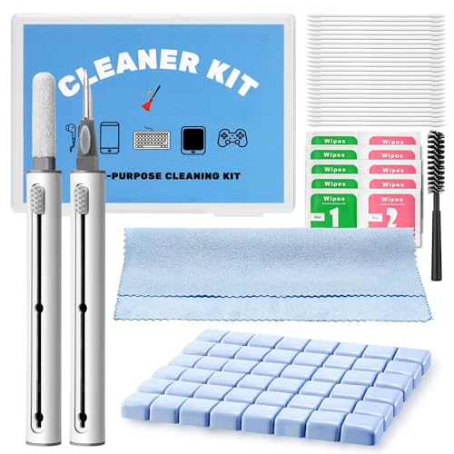 Upgraded for Airpod Cleaner Kit (81 PCS), Multi-Tool with Cleaning Pen, Putty & Swabs, Removes Earwax & Dust, Compatible with AirPods Pro 1/2/3, Earbud, Headphones, Phone & Charging Port - color: Blue