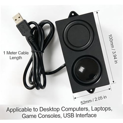 USB Computer Speaker, 4Ohm 5W Woofer, for Arduino, PC, Laptop | Loudspeaker with Plug and Play Desktop, and Game Console Diy