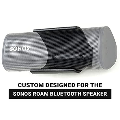 Spartan Mounts Compatible with SONOS Roam Bluetooth Speakers | Low Profile Wall Mount Anywhere Design for Home, Office, Studio, Garage, Dorm, Patio, Auto, Boat, Golf Cart - color: Black