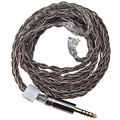 Hidizs MS5-4.4-RC Replacement Audio Upgrade Cable, Detachable Earphone Cable 4.4mm Plug Headphone Balanced Cord- 2 Pin 0.78mm IEM Cable for Headphones, MP3 Players, Phones, Speakers, Tablets, PCs - size: 4.4 mm