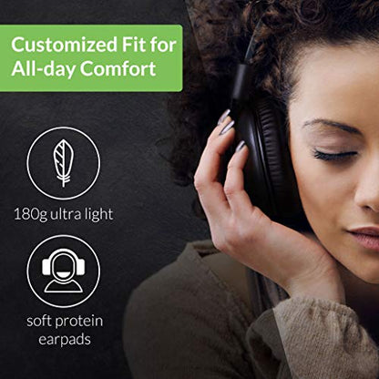 Avantree C519M - Clear Voice & Rich Background Sound, Low Latency Bluetooth Headphones with Mic & USB C Adapter for PS5 & Switch, Wireless Headset for PC Work & Gaming, 40H Playtime