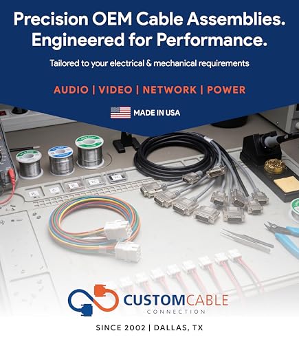 Custom Cable Connection 25 Foot 3.5MM to 2 RCA Plenum CL3P Stereo Audio Cable Male to Male - size: 25 Foot, style: RCA to AUX
