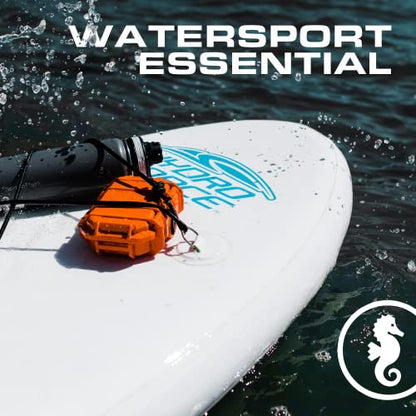 Seahorse 52 Portable Waterproof Dry Box Hard Protective Micro Case - Mil Spec/USA Made / IP67 Waterproof/Lockable - for Earbuds, PLB, IEM, Small Medical Devices, Stash Box (Clear) - color: Red