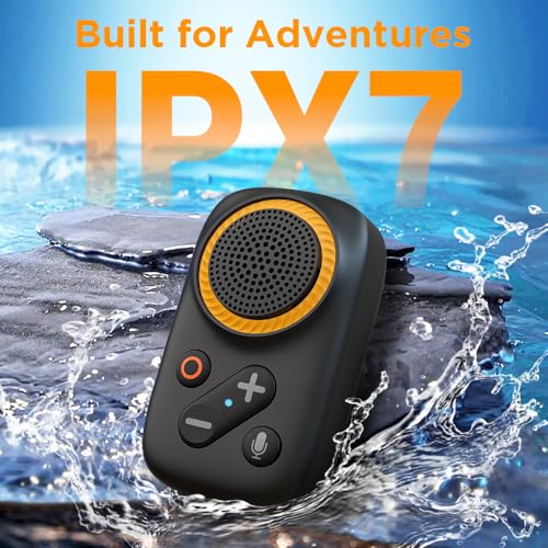 Wearable Bluetooth Speaker Built in Mics for Hands Free Call/Voice Assistant Clip on Portable Small Wireless Speakers Ipx7 up to 15H Playing for Work/Cycling/Outdoor/Sports/Hiking/Golf