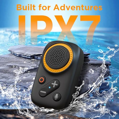 Wearable Bluetooth Speaker Built in Mics for Hands Free Call/Voice Assistant Clip on Portable Small Wireless Speakers Ipx7 up to 15H Playing for Work/Cycling/Outdoor/Sports/Hiking/Golf