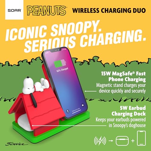 Peanuts Snoopy Wireless Charging Station- Red Dog House