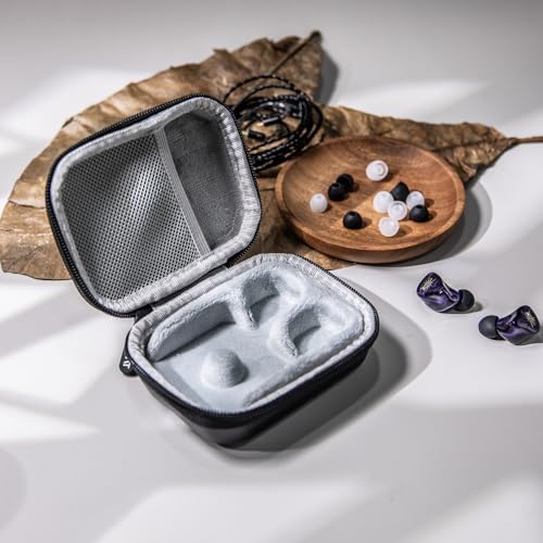 Linsoul SIMGOT EW300 1DD+1Planar+1PZT Hybrid Driver in Ear Monitor, Wired Earbuds IEM, Gaming Earbuds with Detachable Nozzles + ZiiGaat PELLEPOD Leather Earbud Case, Waterproof IEM Storage Box