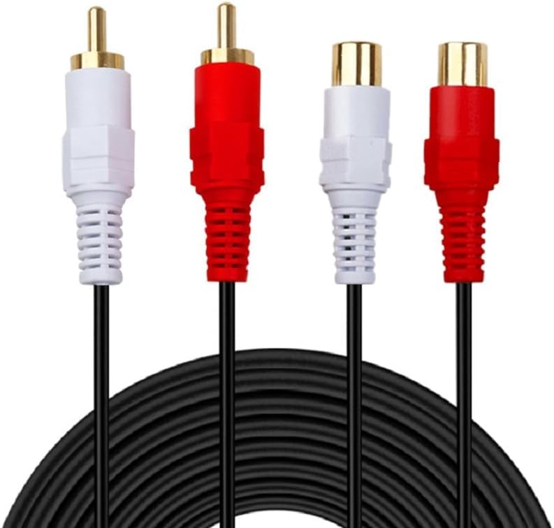 AV Extension Cable,2RCA Extension Cable Male to Female,2RCA Male to 2RCA Female Stereo Audio Cables (50FT) - size: 50FT