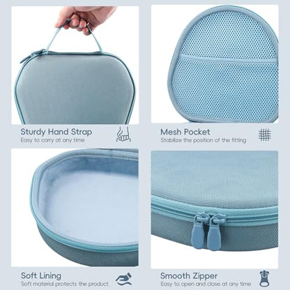 khanka Hard Carrying Case for Apple AirPods Max 2/Apple AirPods Max Wireless Over-Ear Headphones,Light Blue Case - color: Light Blue