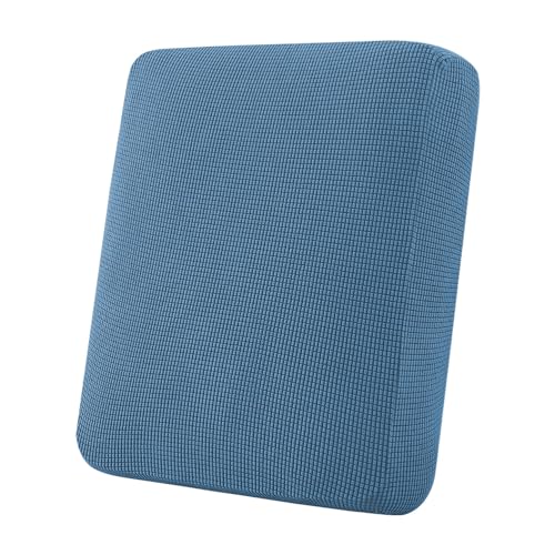Flamingo P Super Stretch Couch Cushion Cover 1 Pack Individual Seat Slipcover with Elastic Bottom, Machine Washable Furniture Protector (1 Seat Cushion Cover, Dusty Blue) - color: Dusty Blue, size: 1 Seat Cushion Cover