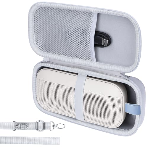 Lebakort Hard Case Compatible with Bose SoundLink Flex 2nd Gen/Bose SoundLink Flex Portable Speaker, Off White Case - color: Off White Case