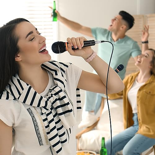 HOTEC Premium Vocal Dynamic Handheld Microphone with 19ft Detachable XLR Cable and ON/Off Switch (Metal Black) (H-W07) - size: H-W07