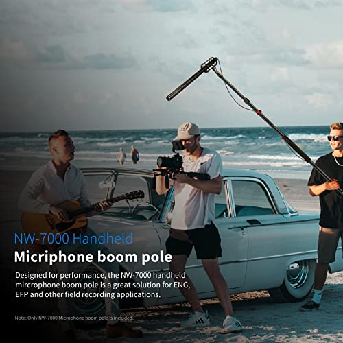 NEEWER NW-7000 Microphone Boom Arm | 3 Section, Extendable Handheld Mic Arm, 3/8" & 3/8" to 5/8" Screw Adapter, 3ft to 8ft Adjustable Length, Auxiliary - style: ST-NW-7000