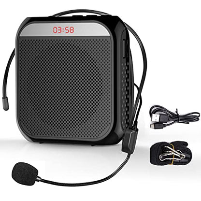 Portable Amplifier, Rechargeable Teacher Microphone, MiNi Amplifier System, Classroom Microphone, Tour Guide, Yoga Outdoor
