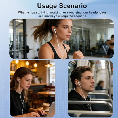 USB C Headphones for iPhone 17 16 15 Pro Max USB C Wired Earbuds with Mic | 2 Pack Type C Earphones Remote Control & Noise Isolating Wired Headphones for iPhone 17 16 15 iPad Samsung Galaxy S25 S24