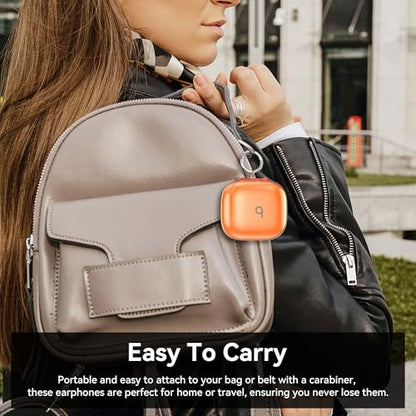TPU Case for Beats Powerbeats Pro 2 2025 with Keychain,1 Pack - color: orange