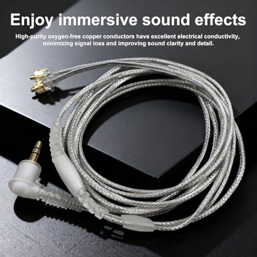 Replacement Detachable Earphone Cable Compatible with Shure SE215 SE315 SE425 SE535 SE846 64 Inch