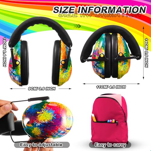 12 Pcs Kids Ear Protection Noise Cancelling Headphones Ear Muffs Bulk 27db Adult Noise Reduction Hearing Earmuff(Universal Fit (kids & Adults),Colorful Style) - size: Universal Fit (kids & Adults), style: Colorful Style