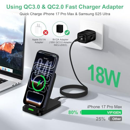 Pixel 10a 10 Pro XL 10 ProFold, Wireless Charger for Google Pixel 10a/10/10 Pro / 10 ProXL / 9a/ 9/9Pro/ 9ProXL/ 9Pro Fold/ 8a/ 8/ 8Pro/ 7/ 7Pro/ 6/ 6Pro,Wireless Charging Station Charger Stand Dock