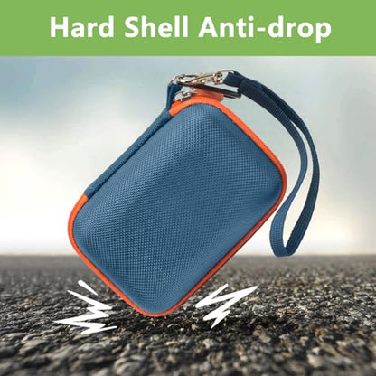 Speaker Case for JBL Go 5/4/3, Case Only | Hard Case, Mesh Pocket for Charging Cable, Compact Travel Carry, Speaker Not Included, Blue - color: Blue