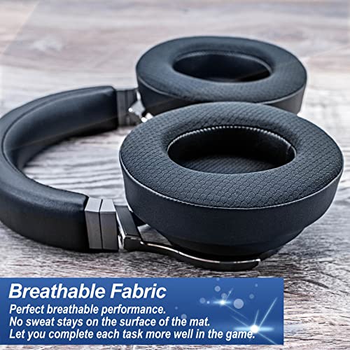 Earpads for Virtuoso RGB Wireless, XT, SE | Oval Shape Enlarged Bigger Inner Hole (Cooling Gel Mesh Black)