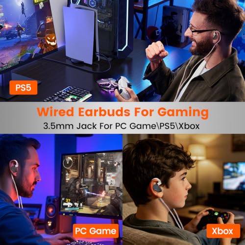 2DD+1BA HiFi IEM with 3.5mm+USB C,Wired Gaming Earbuds,in Ear Monitor Headphones,Noise Isolating,Deep Bass/Rich Mids/Clear Highs Earphone for Apple iPhone/IPad/Mac/PC/Laptop/Xbox/PS5/Switch(No Mic) - color: Light Black