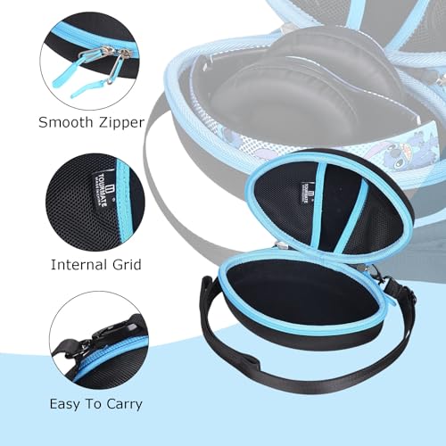 Hard Storage Case for iJoy Bluetooth Headphones,Travel Case for Wireless Foldable Headset - Tourmate(Only Box) (Black & Blue) - color: Black & Blue