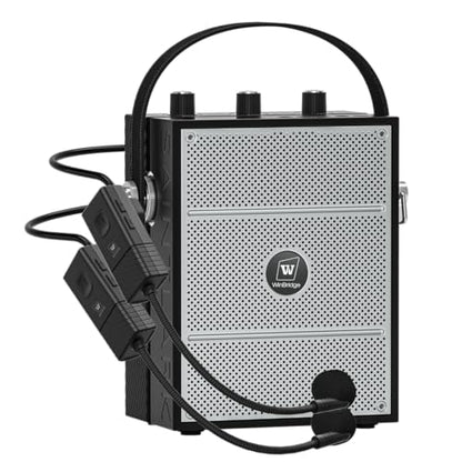 50W Voice Amplifier with 2 Mics,Microphone with Speaker | Portable Sound System with Microphone,Bluetooth Speaker Megaphone for Teachers, Classroom, Outdoor, Events -S98Plus
