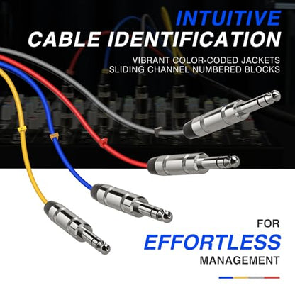 Phenyx Pro 4-Channel 1/4'' TRS Snake Cable 6 ft PCBL-QR4IN1-6 - size: 6 Feet