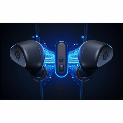 SteelSeries Arctis GameBuds for Xbox/PC/PS5/Switch/Mobile — Quick-Switch 2.4GHz+Bluetooth 5.3 — Active Noise Cancelling — Mobile App — Water Resistant IP55 — 40H Battery with Qi Charging Case - Black - color: Black