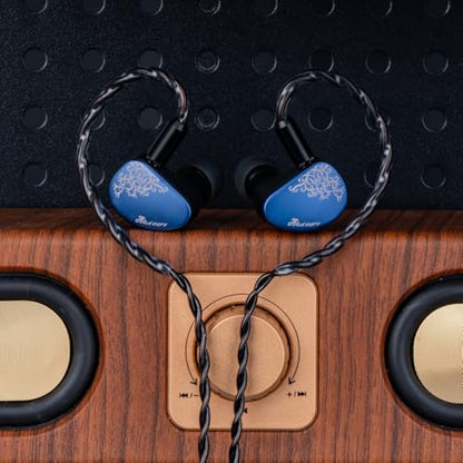 Kiwi Ears Cadenza II in Ear Monitor, 10mm Titanium Dynamic Driver IEM Earphone + Kiwi Ears SONICAP Waterproof IEM Hard Case