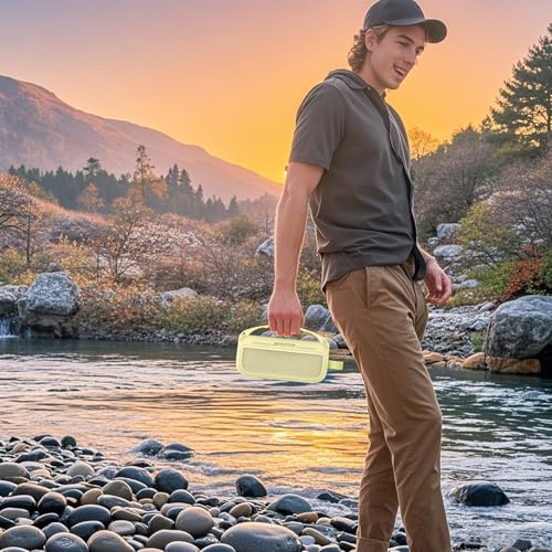 JCHPINE Silicone Cover Case for Bose SoundLink Flex Speaker 2nd Gen | Accessories Compatible with Bose SoundLink Flex 2, Protective Case with Shoulder Strap (Citrus Yellow) - color: Citrus Yellow